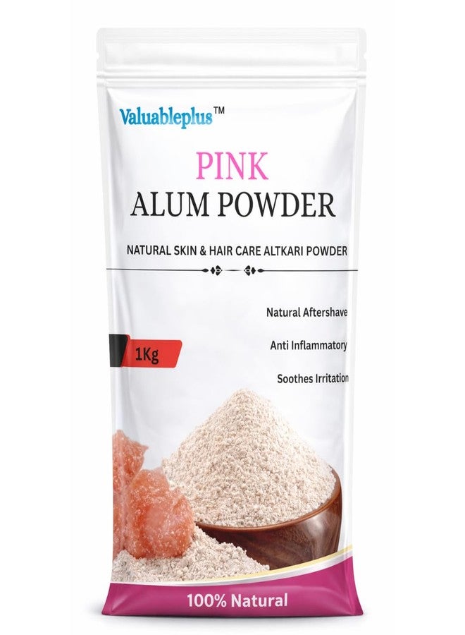 Valuableplus 1kg Pink Alum Powder, Fitkari Stone for Skin Care and Water Purification - Image 1