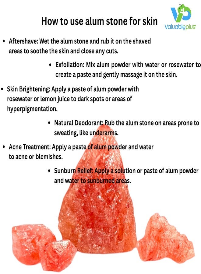 Valuableplus 1kg Pink Alum Powder, Fitkari Stone for Skin Care and Water Purification - Image 4