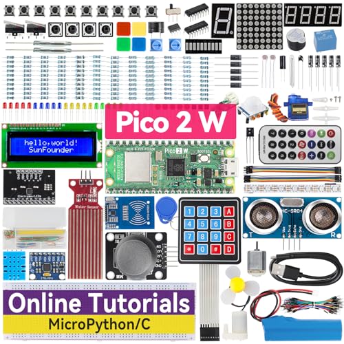 SunFounder Raspberry Pi Pico 2 W Ultimate Starter Kit with 110+Video Courses Online Tutorials, 96 Projects (16 IoT Projects), MicroPython, C++ (Compatible with Arduino IDE) - Image 1