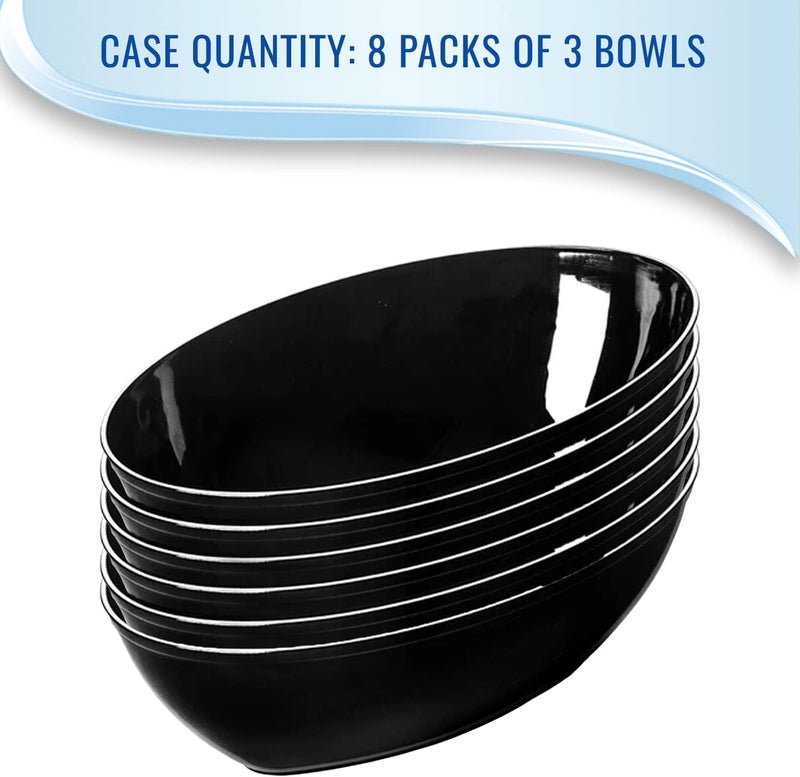 Smarty Had A Party soup bowls Black 24 Bowls 2 qt Serving Bowls - Image 4