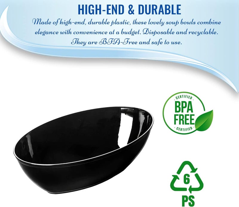 Smarty Had A Party soup bowls Black 24 Bowls 2 qt Serving Bowls - Image 3