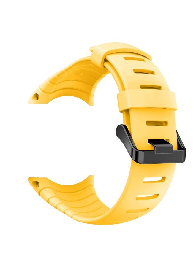 Loquat Silicone Buckle Watchband For Suunto Core Series Yellow - Image 1