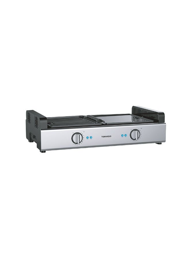 TORNADO Electric BBQ Grill 1800 Watt Stainless x Black TBG-500