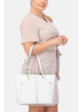 Michael Kors Women Brand Logo Tote Bag 25,5 H x 40 L x 12 W cm, White  - Image 2