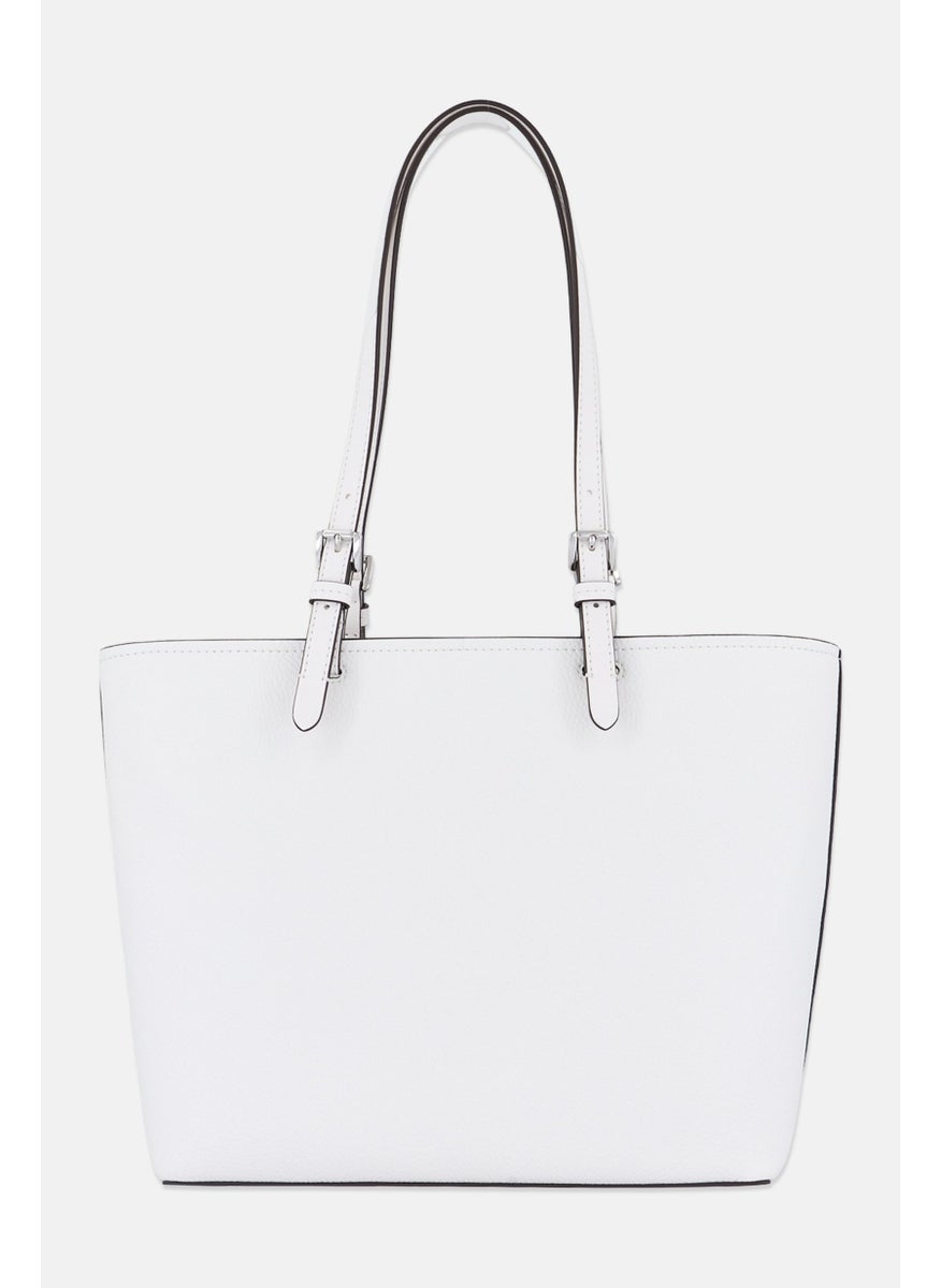 Michael Kors Women Brand Logo Tote Bag 25,5 H x 40 L x 12 W cm, White  - Image 3