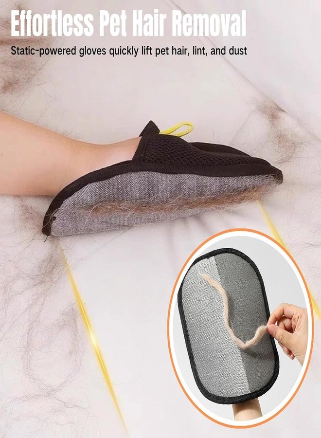SEFLICA (Pack of 1) Pet Hair Removal Glove for Cats & Dogs, 2025 Newly Upgraded Five-Finger Electrostatic Pet Hair Gloves, Reusable Pet Hair Remover Tool for Clothing, Couch, Carpet, Cat Grooming - Image 2