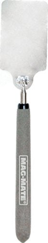 MAG-MATE IMS234 Telescoping Rectangular Stainless Steel Inspection Mirror, 2" x 3" Telescoping Mirror with Collapsible Stainless Steel Shaft, Comfortable Grip, 37" Extended Length - Image 3