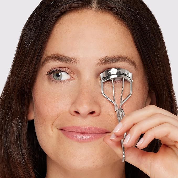 TWEEZERMAN Classic Eye Curler Stainless Steel Onyx Black White Eyelash Curler sh 35