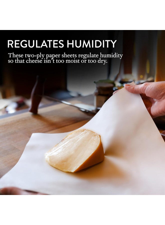 Formaticum Cheese Storage Wax Coated Paper - Porous Wax Sheets From France - Keep Cheese or Charcuterie Fresh - Professional Grade Cheese Paper for Wrapping Cheese - 11 x 14 (15 Sheets with Labels) - Image 4