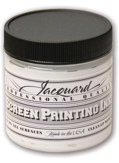 Jacquard Professional Screen Print Ink WaterSoluable 4oz Jar White 118