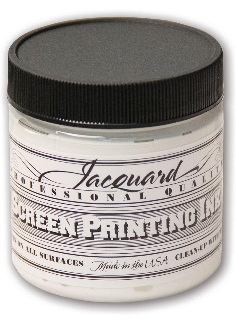 Jacquard - Jacquard Professional Screen Print Ink WaterSoluable 4oz Jar White 118 - Image 1