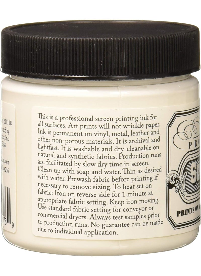 Jacquard - Jacquard Professional Screen Print Ink WaterSoluable 4oz Jar White 118 - Image 1