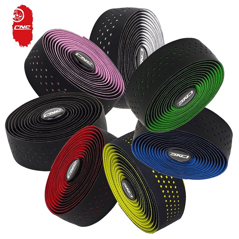 CNC Bike Handlebar Tape, Road Bicycle Bar Tapes, 2 Pcs Cycling Handle Wraps for Mountain Bike, Black/Blue/Green/Red/White/Yellow/Pink (Orange) - Image 5