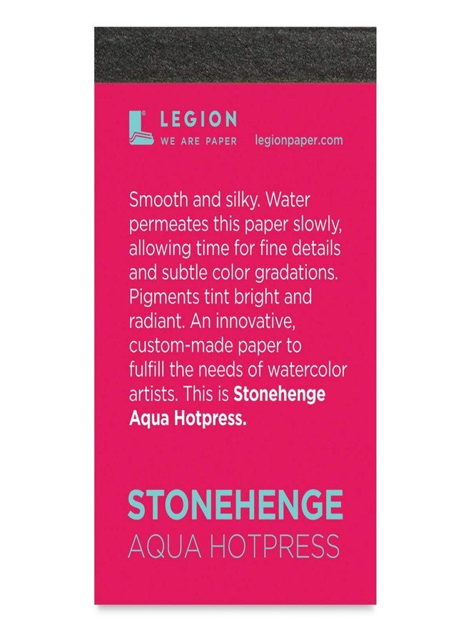 Stonehenge Legion Stonehenge Aqua Mini Pad - Hot Press, 2-1/2" x 3-3/4", 140 lb, 10 Sheets