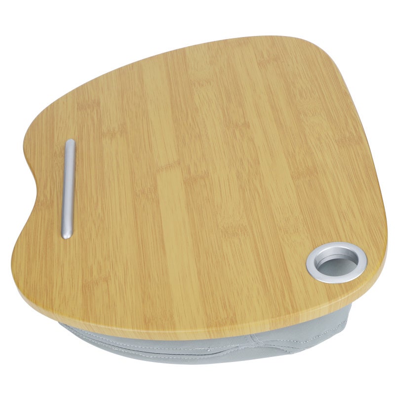 Portable Lap Desk: 3-In-1 Multi-Functional Pillow Desk, Grey, 14 Inch Laptop Compatible, Eco-Friendly MDF Board, Soft Food-Grade Filling - Lightweight Durable Desk for Home Office, Outdoor Travel, Off - Image 4