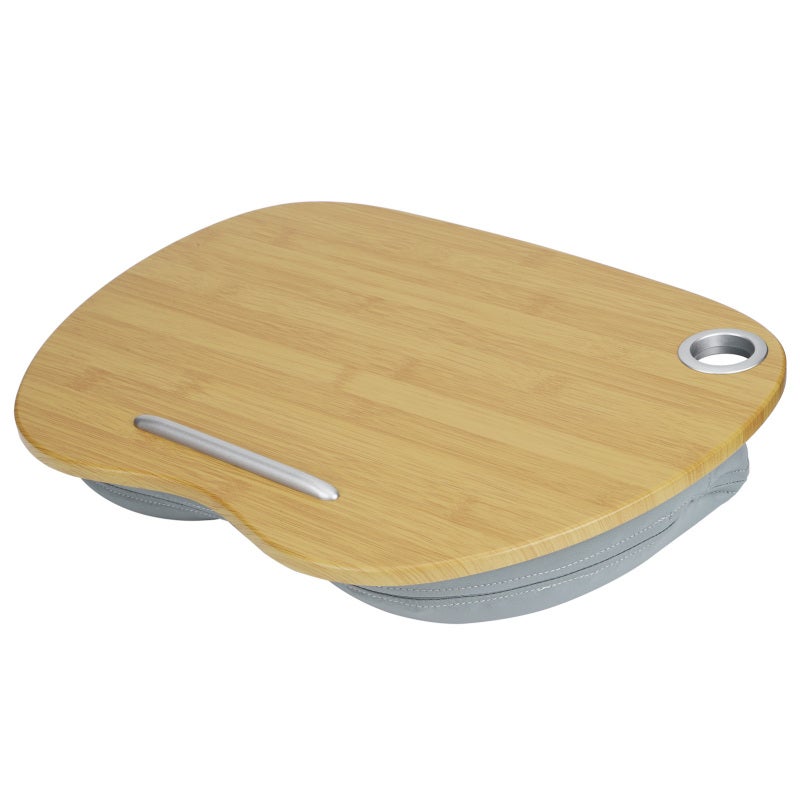 Portable Lap Desk: 3-In-1 Multi-Functional Pillow Desk, Grey, 14 Inch Laptop Compatible, Eco-Friendly MDF Board, Soft Food-Grade Filling - Lightweight Durable Desk for Home Office, Outdoor Travel, Off - Image 2