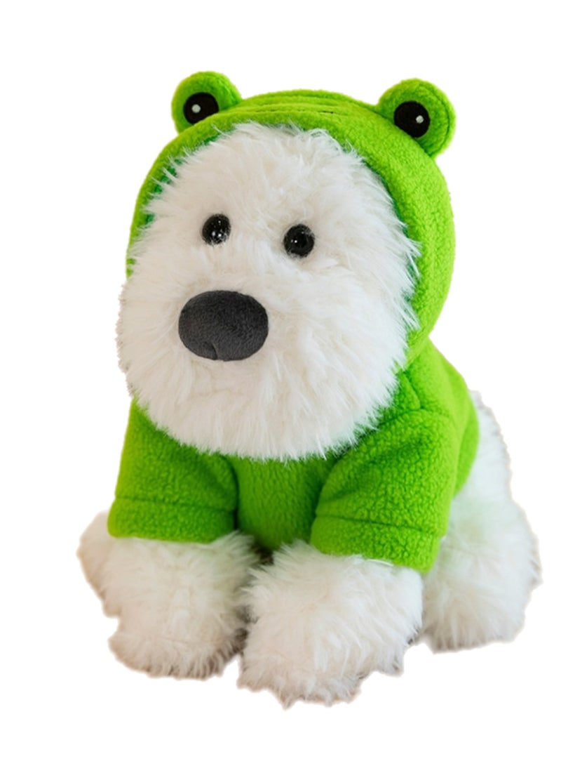 25 CM Simulation Cute Dog Plush Toy Soft Stuffed Cartoon Doll For Girls And Boys All Ages Gift （Green） - Image 1