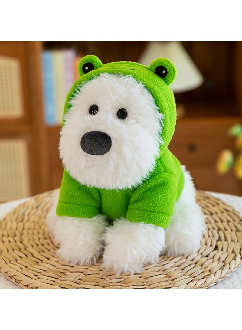 25 CM Simulation Cute Dog Plush Toy Soft Stuffed Cartoon Doll For Girls And Boys All Ages Gift （Green） - Image 3