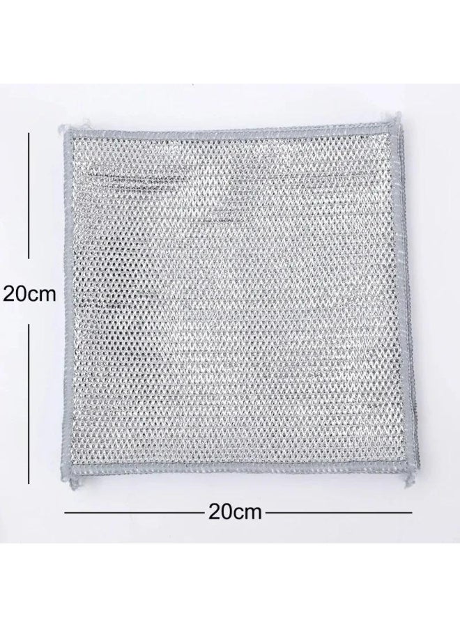 Metal Steel Wire Cleaning Rags Home Kitchen Pot Dish Pan Magic Dishcloth Towels  Non Stick Oil Steel Wire Ra - Image 2
