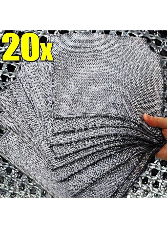 Metal Steel Wire Cleaning Rags Home Kitchen Pot Dish Pan Magic Dishcloth Towels  Non Stick Oil Steel Wire Ra - Image 1