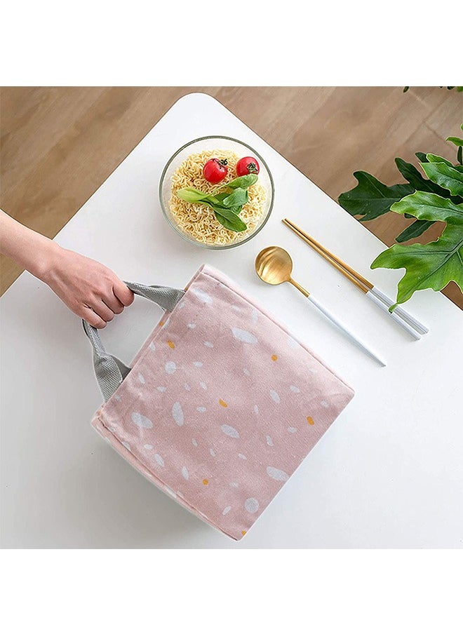Generic 5L Oxford Cloth Insulated Lunch Drawstring Opening Tote Bag, Reusable Waterproof Aluminum Foil Lining BPA Free Leakproof Meal Sack, Large Capacity Food Storage Bag (Pink)  - Image 3