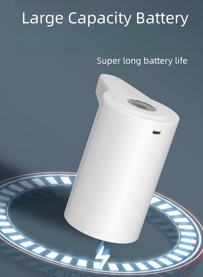 دبليو أيه أو كي أن مضخة زجاجة مياه - مفتاح مياه الشرب USB قابل لإعادة الشحن، زجاجة مياه كهربائية محمولة للمكتب والمطبخ المنزلي لمضخة مياه الشرب لزجاجة جالون عالمية (أبيض) - Image 4