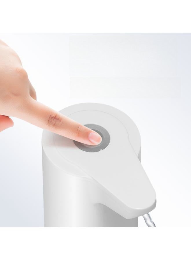 دبليو أيه أو كي أن مضخة زجاجة مياه - مفتاح مياه الشرب USB قابل لإعادة الشحن، زجاجة مياه كهربائية محمولة للمكتب والمطبخ المنزلي لمضخة مياه الشرب لزجاجة جالون عالمية (أبيض) - Image 5