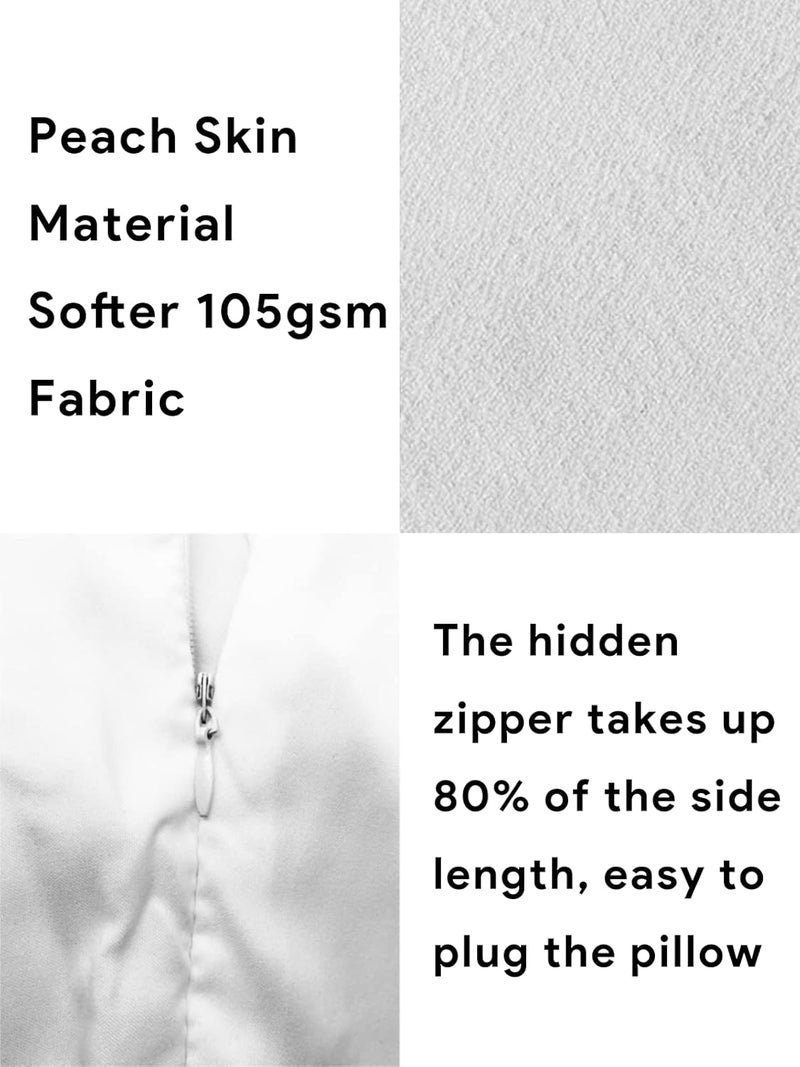 IEDASING'S CHOICE Sublimation Blank Throw Pillowcase Heat Transfer Cushion Covers with Invisible Zippers for DIY Printing Sofa Coach Decor White 4pcs 15.7”x15.7” Polyester No Pillow Insert - Image 5