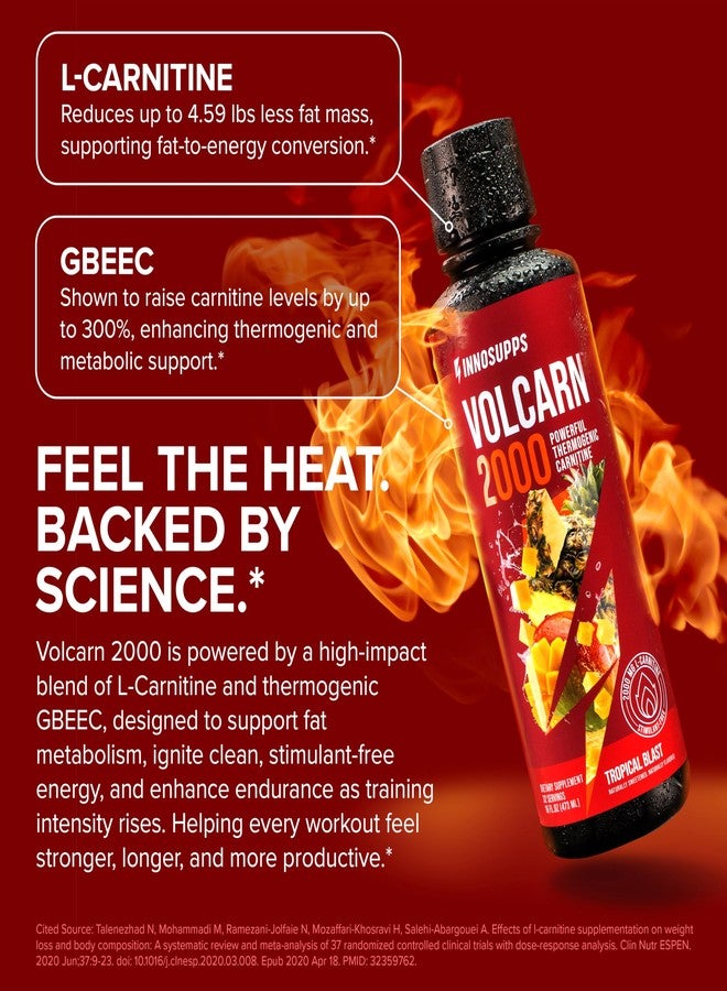 InnoSupps Volcarn 2000 - L-CARNITINE Advanced Energy Liquid | ATP Enhancer with GBEEC | Boosts Energy, Enhances Focus, Caffeine Free, No Artificial Sweeteners | 32 Servings (Tropical Blast) - Image 5