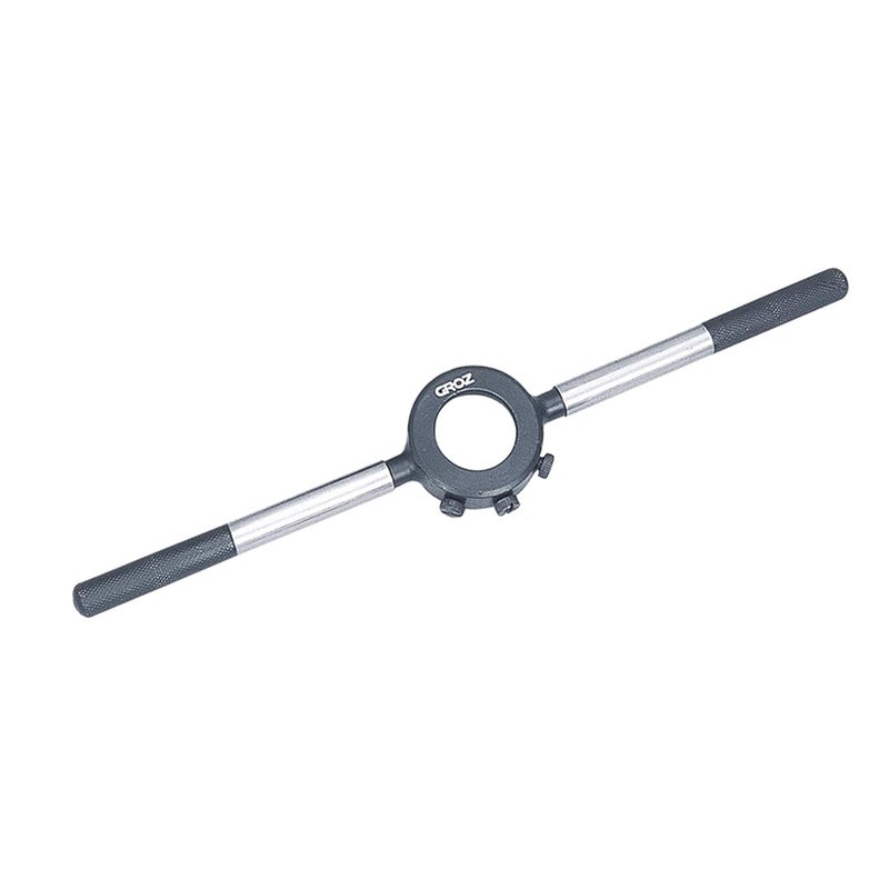 GROZ GROZ Die Stock Holder Ideal for Holding Round Dies for Efficient Cutting of External Threads Rugged All Steel Construction Powder Coated Body Suitable for Die Size 1 Length 814 DS01 