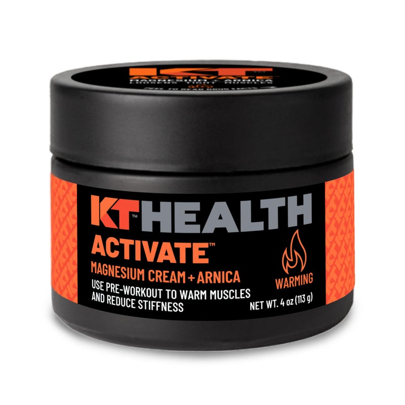 KT TAPE KT Health, Magnesium Cream, Activate - Warms & Loosens Tight Muscles - Use Pre-Workout to Reduce Stiffness - Image 1