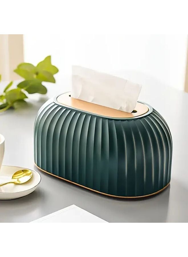 Luxury Golden Tissue Box With Lift Top Lid Cloud White Modern Rectangular Design - Image 5