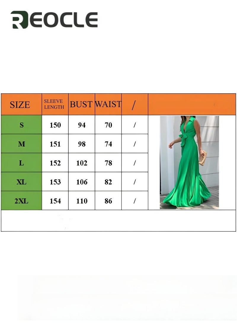 Fashionable V-neck Long-sleeved Lapel Printed Loose Wide-leg Jumpsuit for Women With Waist Design and Wide Swing Modify The Leg Shape