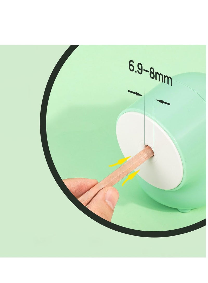 Hand Crank Pencil Sharpeners with Durable Spiral Blades for Home School and Art - Ideal for #2 and HB Pencils Green - Image 4