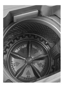 White Point White Point washing machine, top automatic, 12 kg, digital screen, diamond drum, hydraulic glass door, dark gray  - Image 4