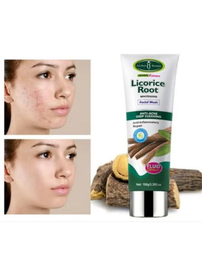 AICHUN Licorice Root Facial Cleanser Anti-acne Whitening Face Wash Deep 100g - Image 2