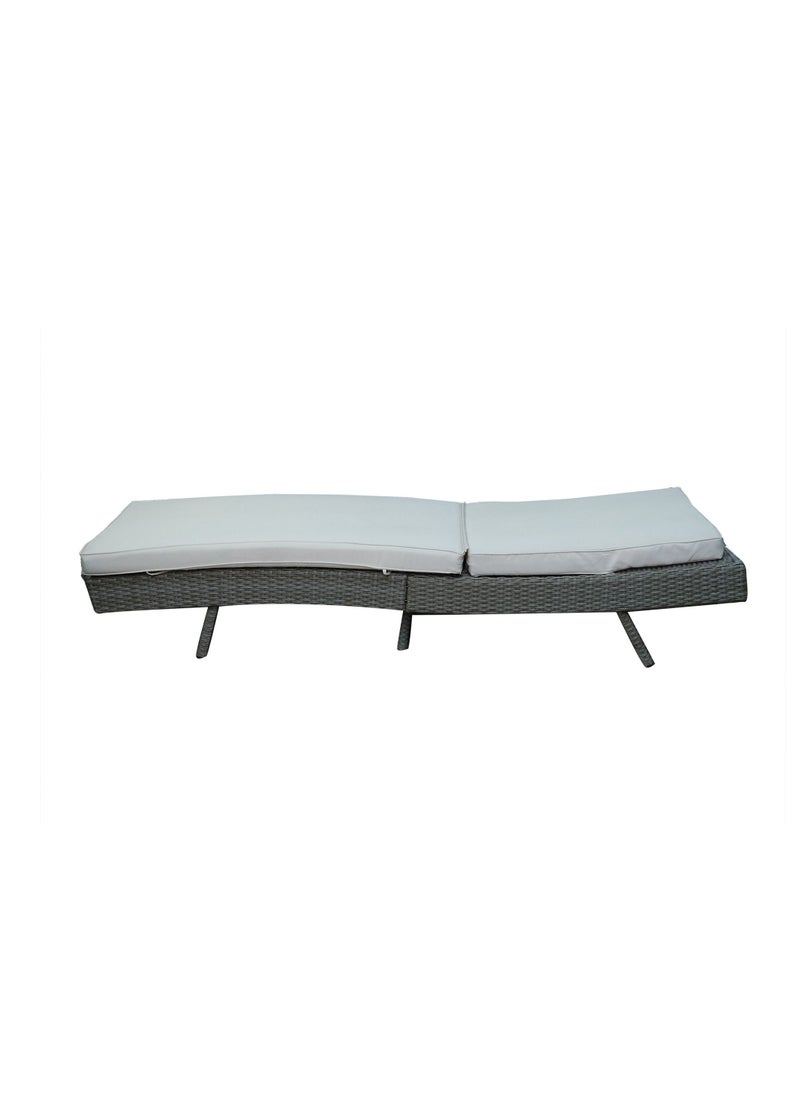 Oasis Casual Rattan Sunlounger With Beige Cushion SL101  - Image 2
