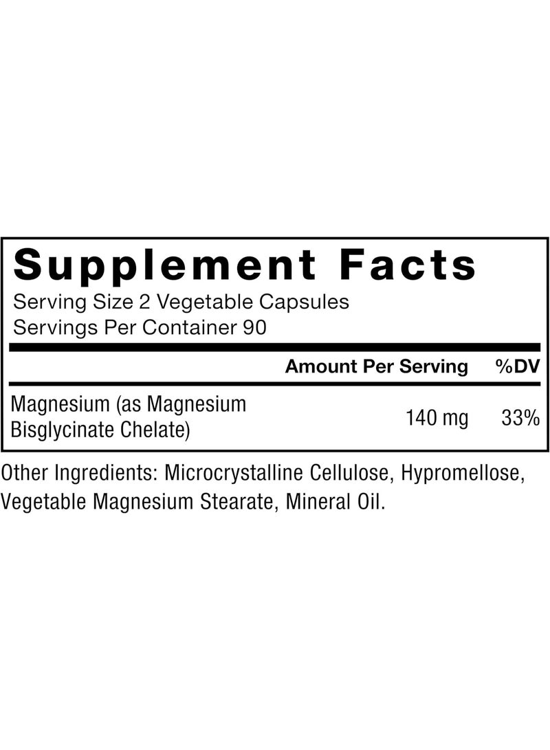 فوريس فاكتور غليسينات المغنيسيوم، مكمل غذائي من المغنيسيوم للنساء والرجال لدعم النوم، واسترخاء العضلات، وتحسين المزاج، لطيف على المعدة، نباتي، يكفي لمدة 3 أشهر، 180 كبسولة - Image 2