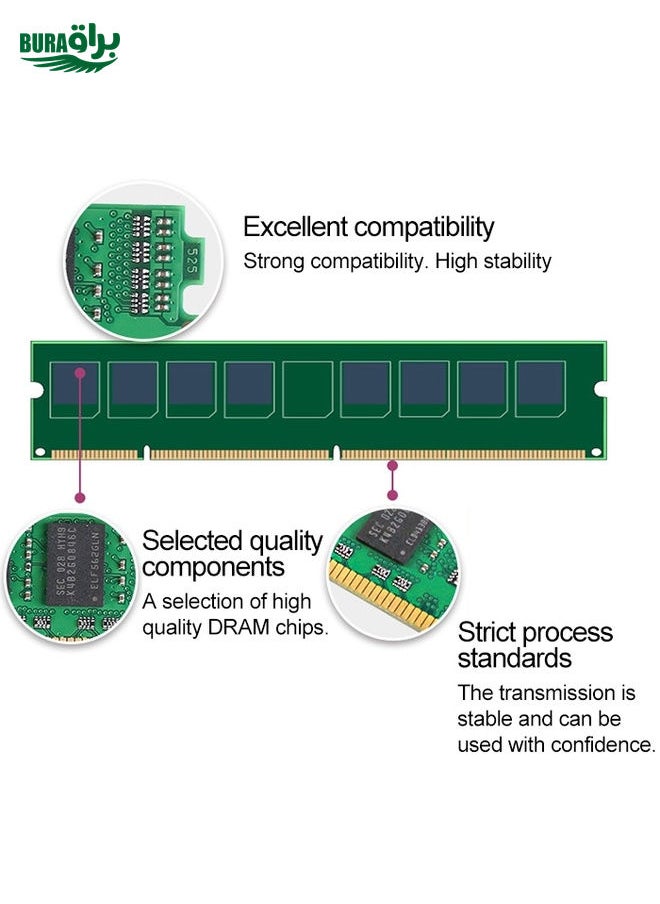 BURAQ جينغهاي 1.5V DDR3 1333 / 1600MHz 8GB ذاكرة RAM وحدة لأجهزة الكمبيوتر المكتبية  - Image 3