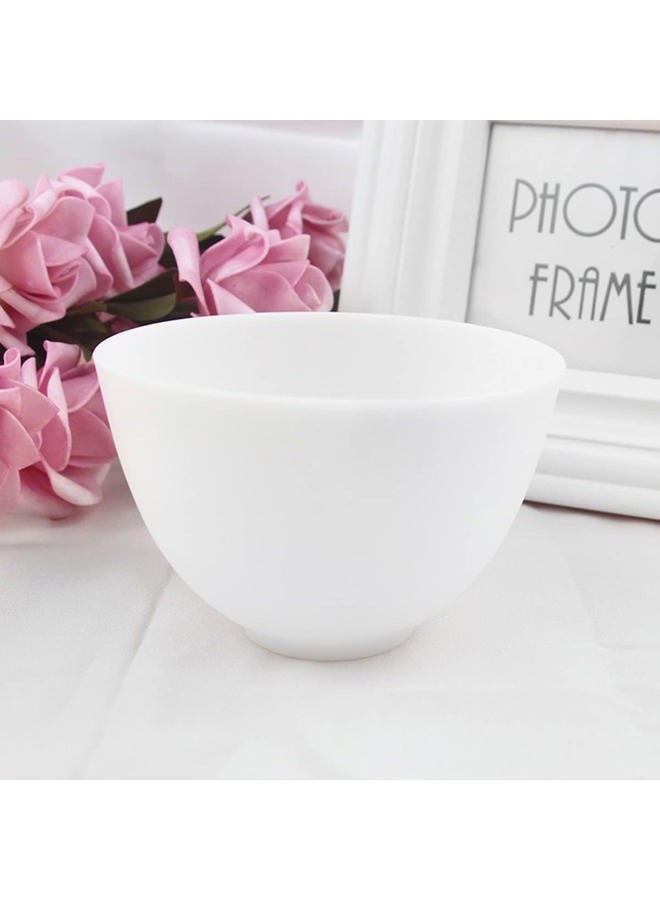 FERCAISH White Diy Face Mask Mixing Bowl, Microwavable Silicone Facial Mud Bowl Cosmetic Beauty Tool for Home Salon(4Pcs) - Image 4