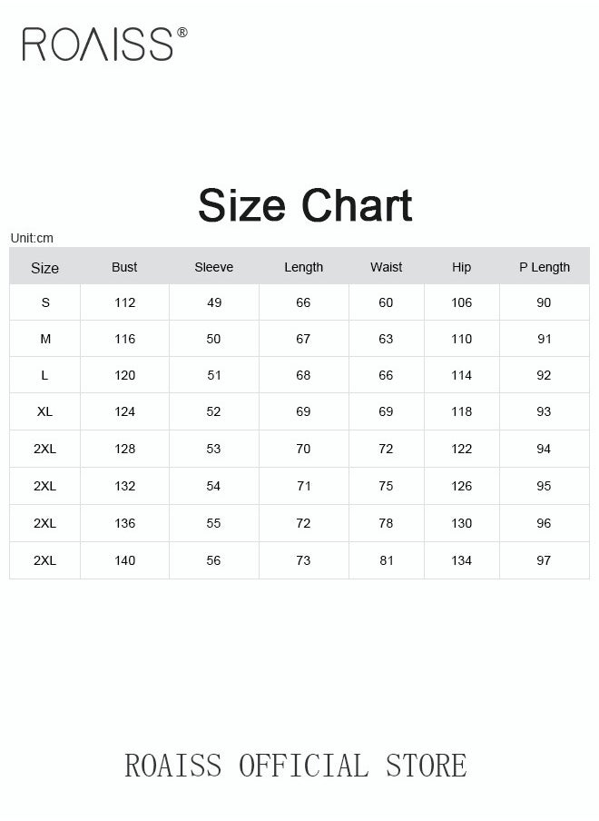 roaiss - Ladies 2 Piece Set New Trend Fashion Classic Solid Color Cotton Linen Shirt Suit Summer Spring Plus Size Clothes for Women Breathable and Cool Long-Sleeve Lapel Shirt Loose Pants - Image 1