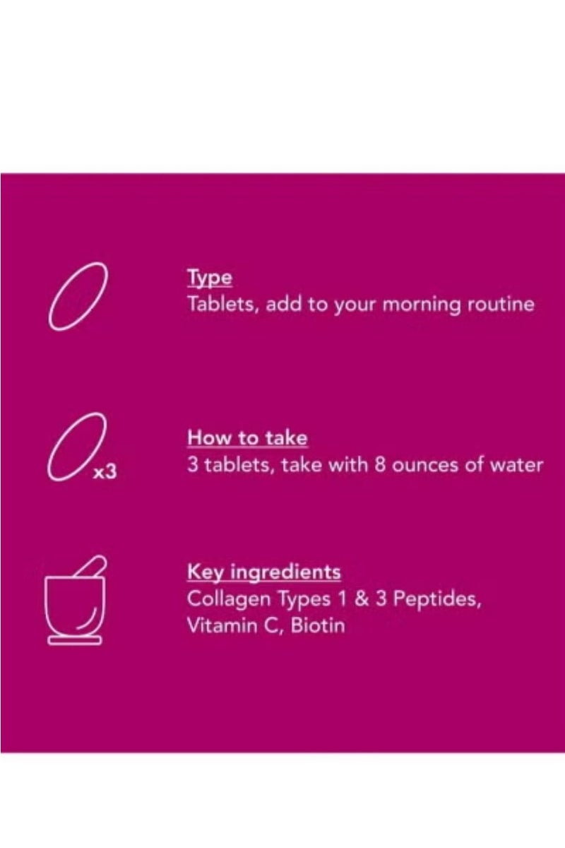 لايفسل ببتيدات الكولاجين الفائقة + فيتامين C والبيوتين 3 جرام كولاجين لكل حصة، خالي من الغلوتين، يعزز الشعر الصحي، البشرة الجميلة، ودعم الأظافر، مكمل غذائي، 06 قرصًا - Image 4
