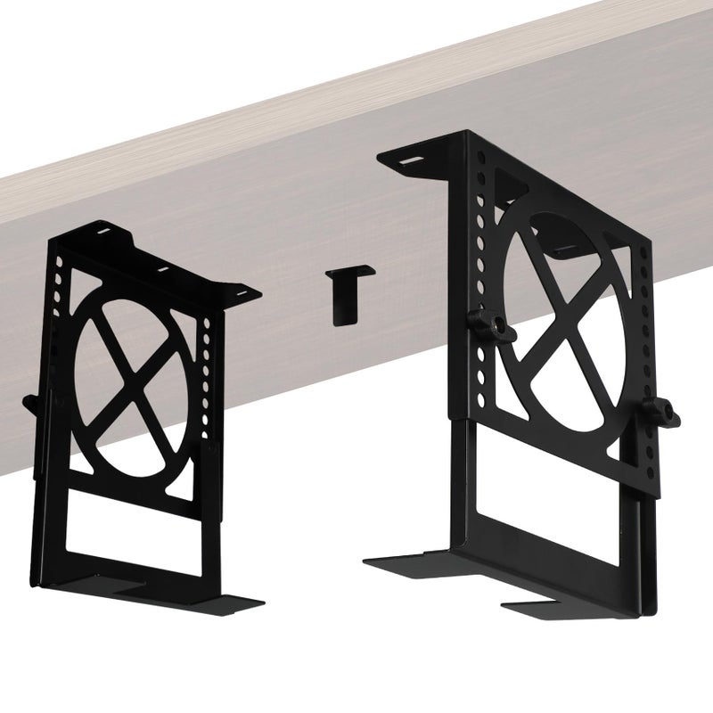Freejia Adjustable Under Desk PC Mount Mount Bracket HolderCompatible withUPSCPUSmall Form Factor Desktop TowerHeight 428 in - Image 2