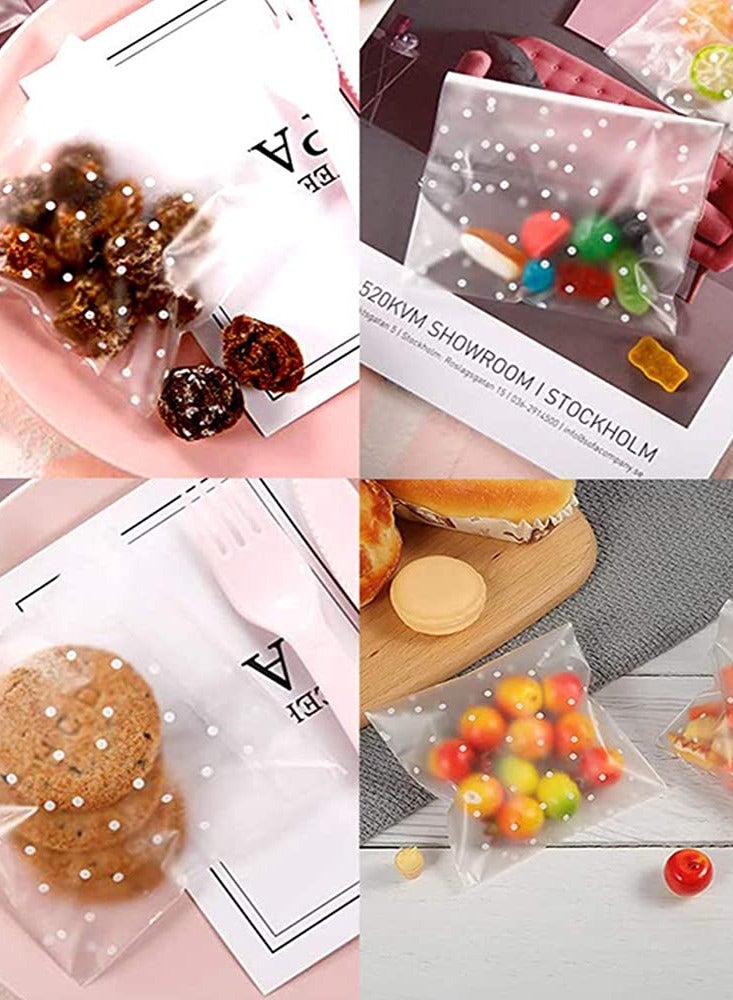 KASTWAVE 300Pcs Clear Cello Cellophane Bags Self Adhesive Thank You Plastic Bags for Bakery Candle Soap Cookie Candies Dessert Holiday New Year Party Favors - Image 4