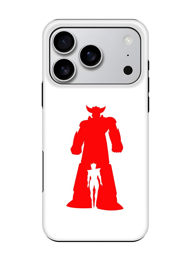 Stylizedd Tough Pro Magnetic Case for iPhone 17 Pro, Dual Layer hybrid PC + TPU Mobile Cover Matte - Grendizer (White)