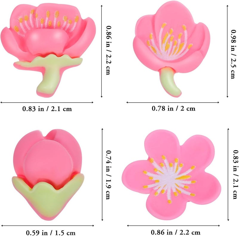 LABRIMP 12 Pcs Floral Fridge Magnets, Synthetic Resin Flower Magnets in 3 Colors for Refrigerator and Whiteboard Decoration, Cute Aesthetic Kitchen Accessories Set - Image 2