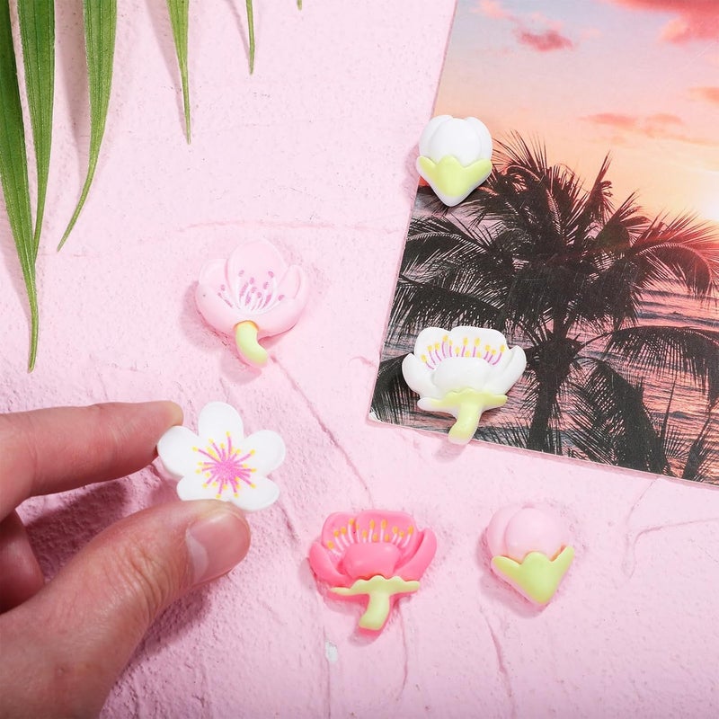 LABRIMP 12 Pcs Floral Fridge Magnets, Synthetic Resin Flower Magnets in 3 Colors for Refrigerator and Whiteboard Decoration, Cute Aesthetic Kitchen Accessories Set - Image 5