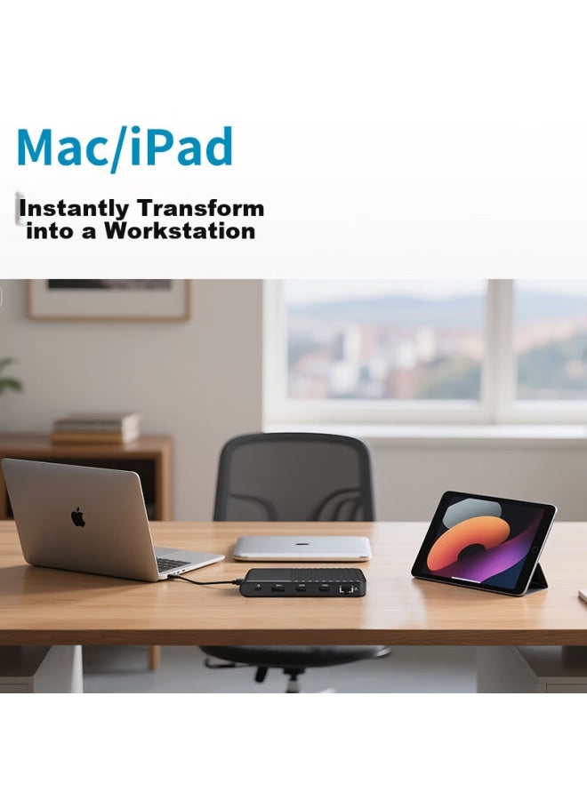 Kensington Four-screen Display Type-c Docking Station Usb Hub 11-in-1 Ipad Apple Computer Expansion 4k Screen Mirroring Hdmi/dp Mac Mini Docking Station Uh1510 - Image 3