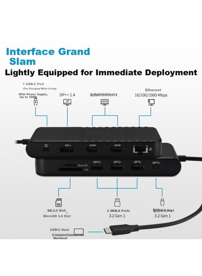 Kensington Four-screen Display Type-c Docking Station Usb Hub 11-in-1 Ipad Apple Computer Expansion 4k Screen Mirroring Hdmi/dp Mac Mini Docking Station Uh1510 - Image 1