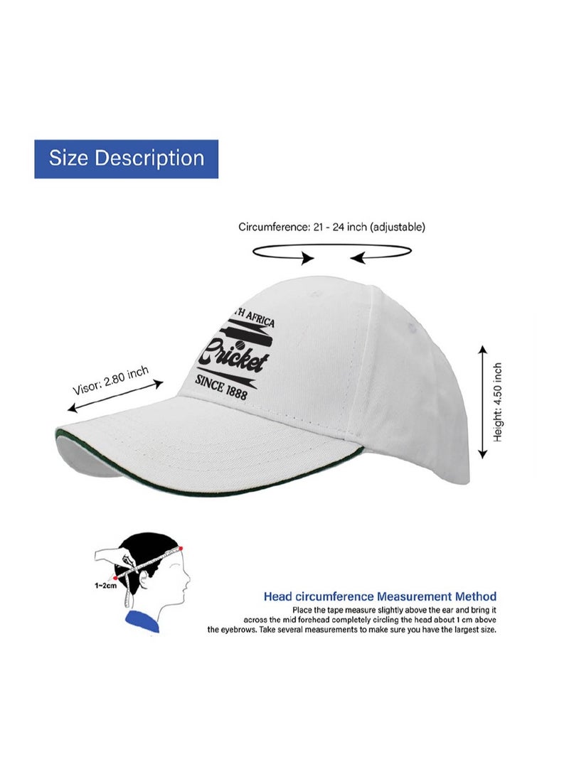 South Africa Sports Fans Cricket Cap - Metal Adjustable Buckle Closure Cap for Men and Women - South Africa Sports Cricket Caps for Fans - Unisex Cricket Cap for Sports Matches - pzsku/ZFD3A3001B0066AD57B88Z/45/_/1718343962/ed321f76-b466-4616-b1ad-da6789ad2d94